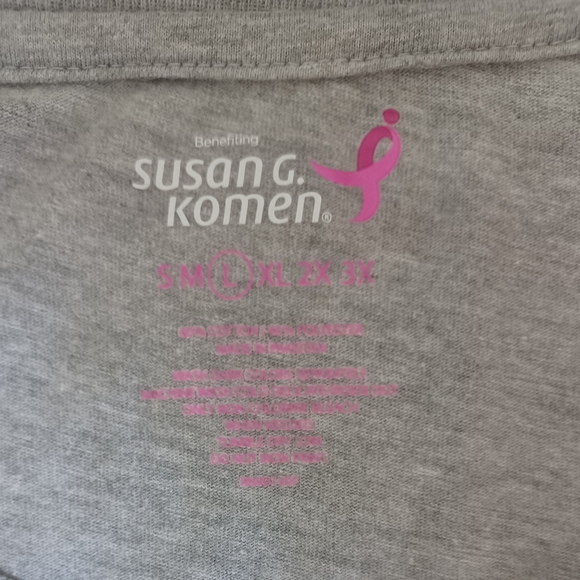 Susan G. Komen Size T shirt HOPE  FIGHT For The CURE Cancer Large - Picture 3 of 3